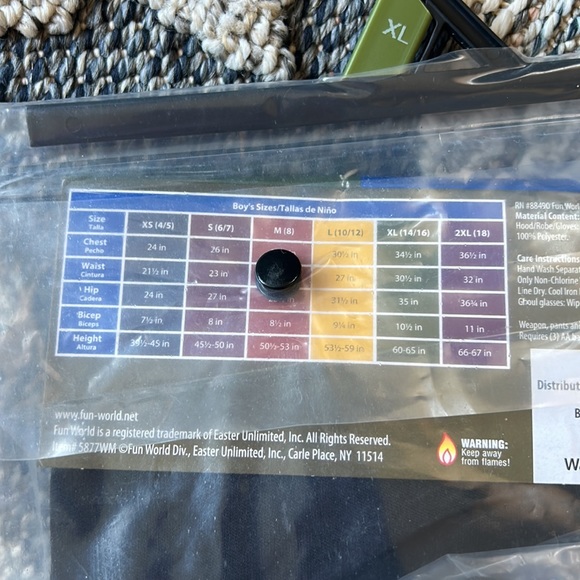 Fun World Halloween Costume Unknown Phantom fade in and out~lights up! Boy XL 14 - Picture 6 of 8